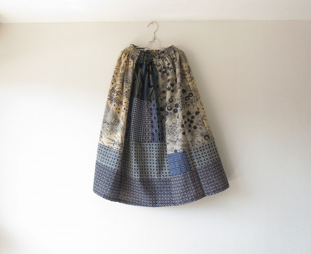 ☆浴衣ミディロングスカート☆パッチワーク♪/32ys018