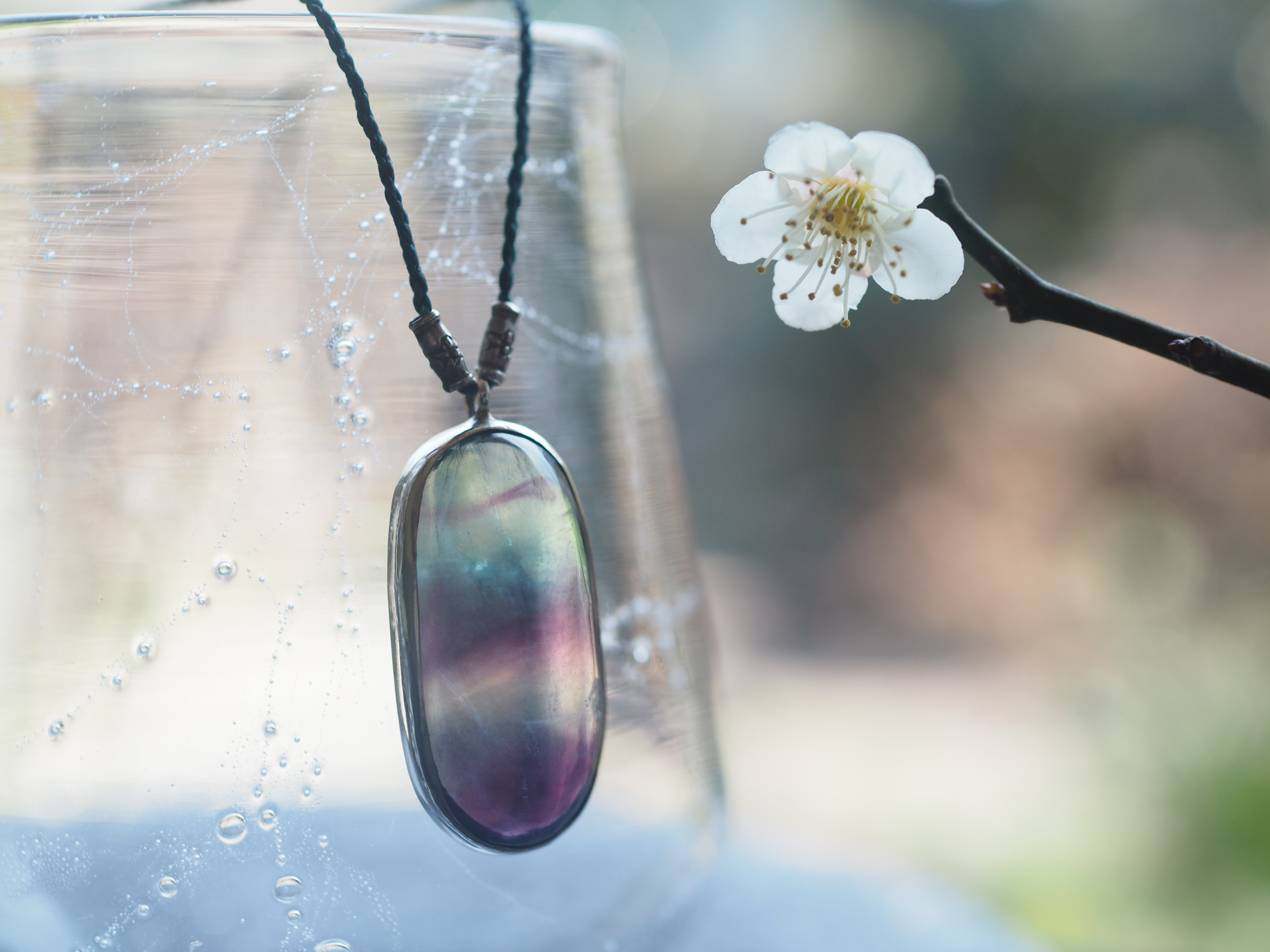 fluorite silver necklace (tousei)