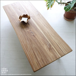 【一点物】ハンドメイド 一枚板　無垢材 ローテーブル　ウォールナット&ステンレス ローテーブル 一枚板 ウォールナット」の人気商品一覧 | 安い