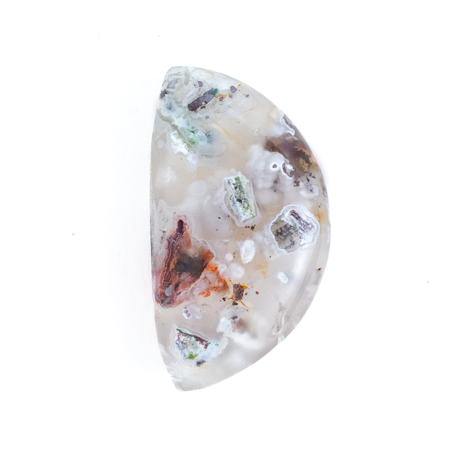 【鮮やかインクルージョン】コッパークリソコラインカルセドニー 8.8ct