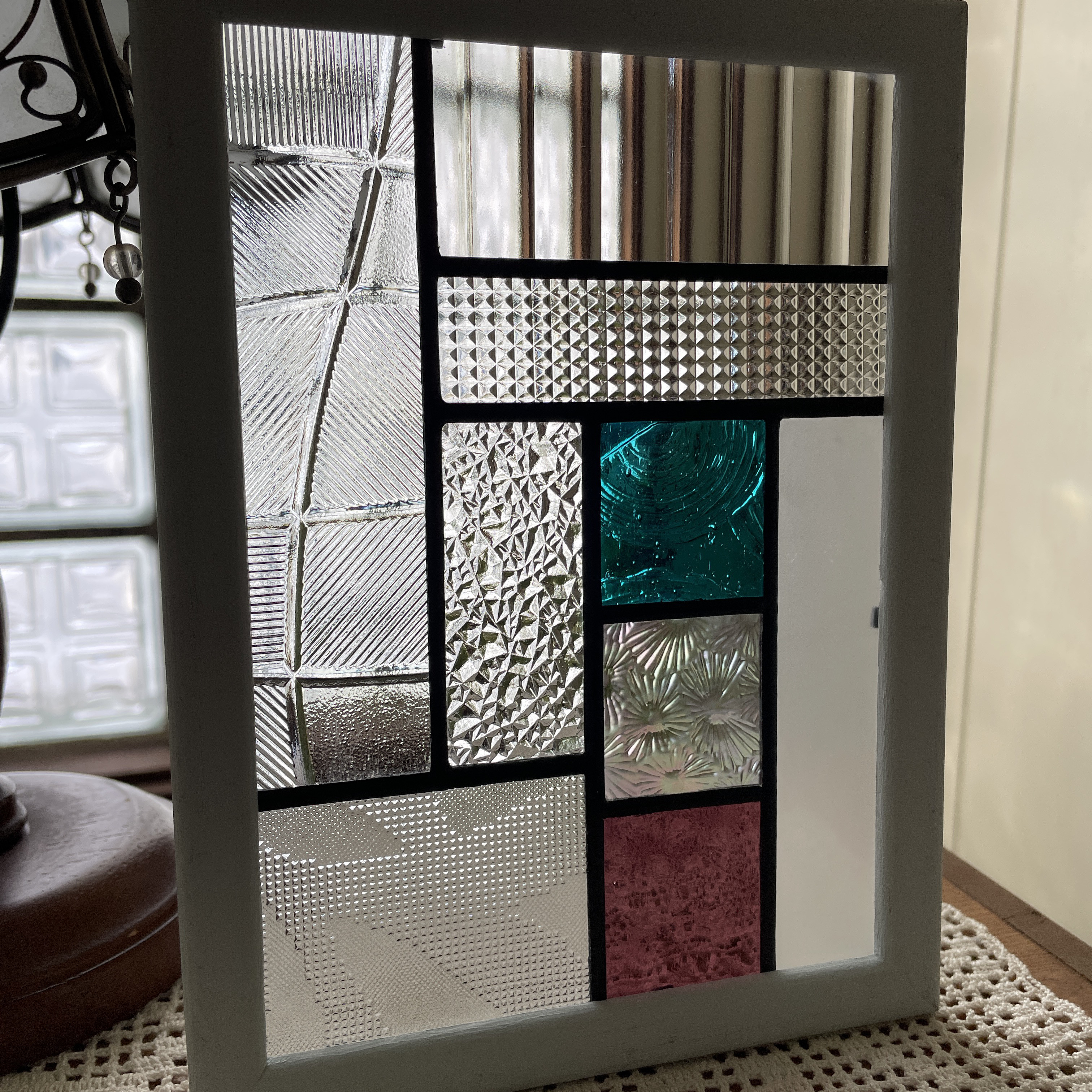 ステンドグラス　パネル　昭和レトロ