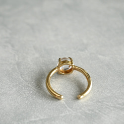 【補貨/尺寸可調】單顆凸面寶石戒指 / 黃銅 R079 第6張的照片