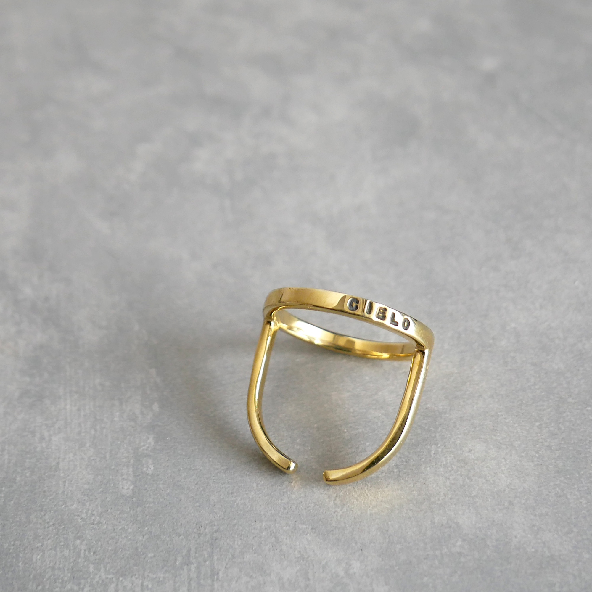 【サイズ調整可】サークルモチーフリング  / brass　R084