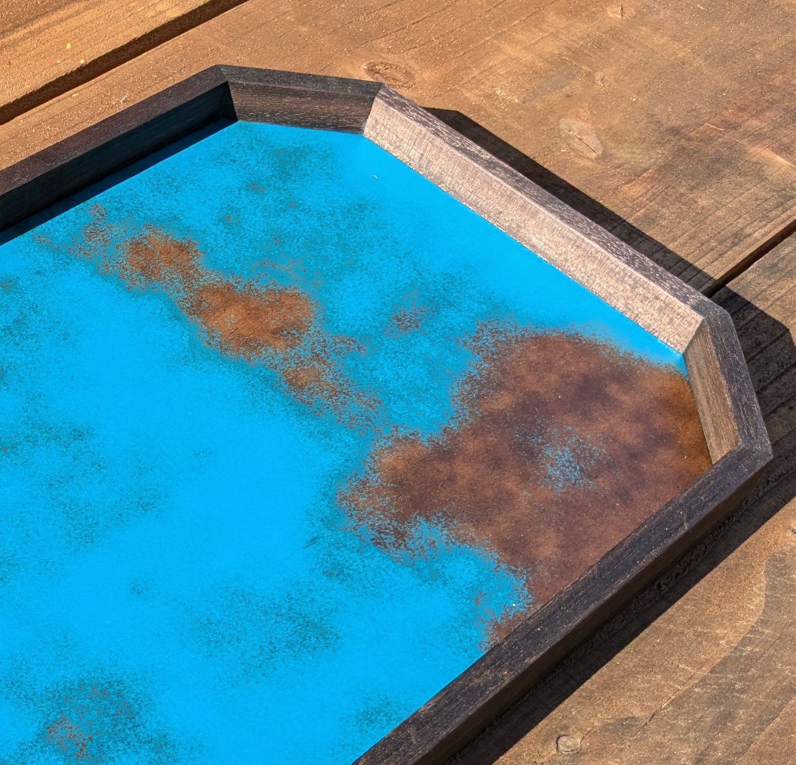 八角形トレー　ウォールナット