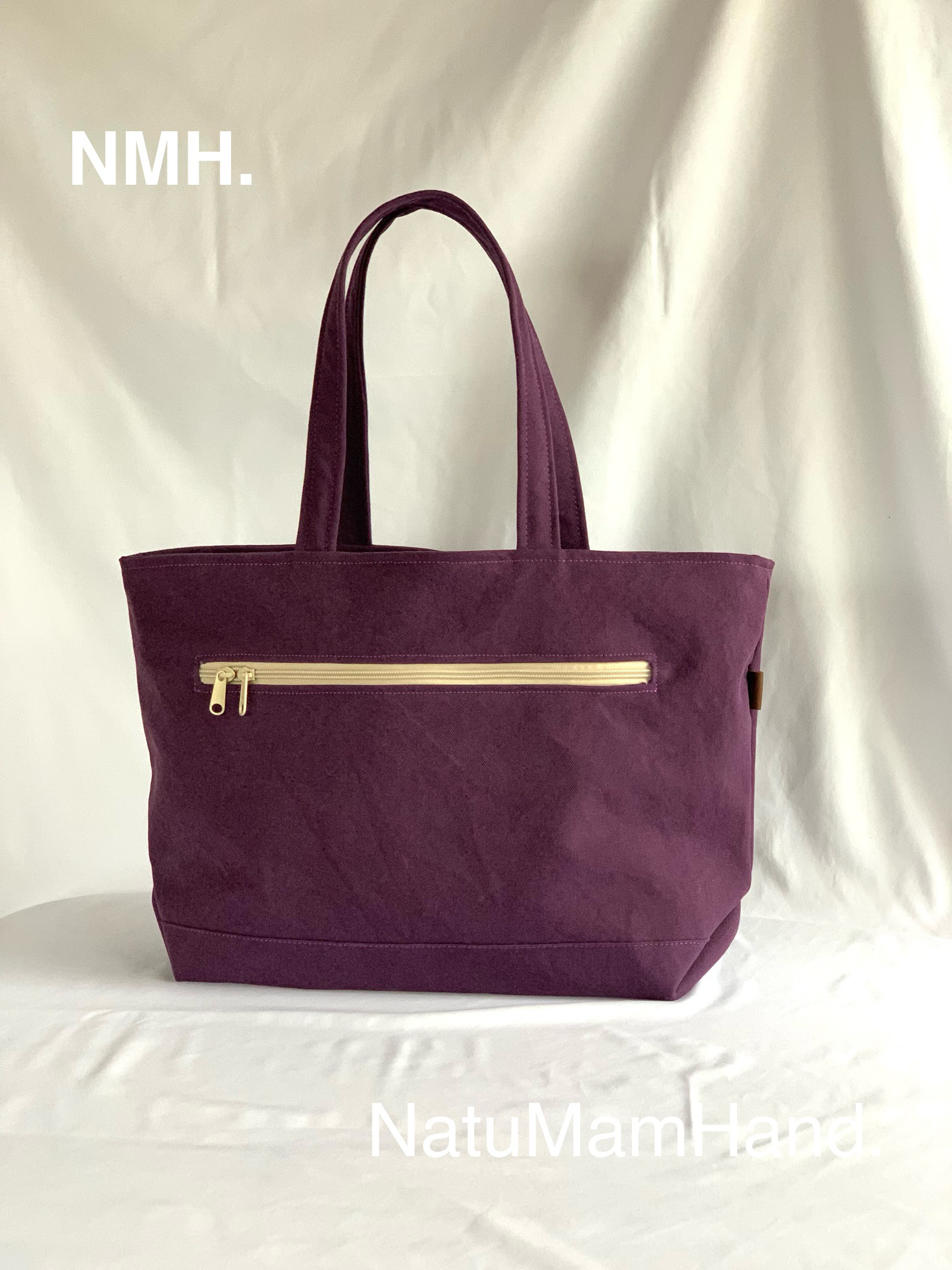 トートバック　パープル　ビジネス　メンズ　レディース　リバーシブル　ヴィンテージ帆布