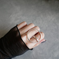 送料無料・サイズ調整可】オーバーラップリング / silver R082 指輪