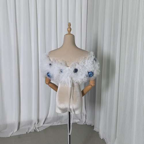 送料無料！取り外しオフショルダー オフホワイト デニムドレス  