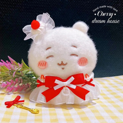 ぬい服 10cm 着せ替え ちいかわ ショートケーキ 3点セット 可愛い