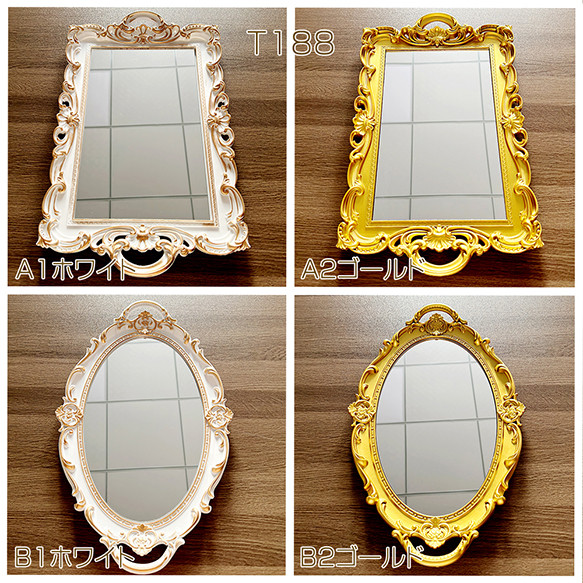 王一博 肖戦 あわ アクセサリートレイ 2点セット　8062確認用 T1881 1個 撮影小道具 ミラートレイ 長方形 楕円型 ジュエリー