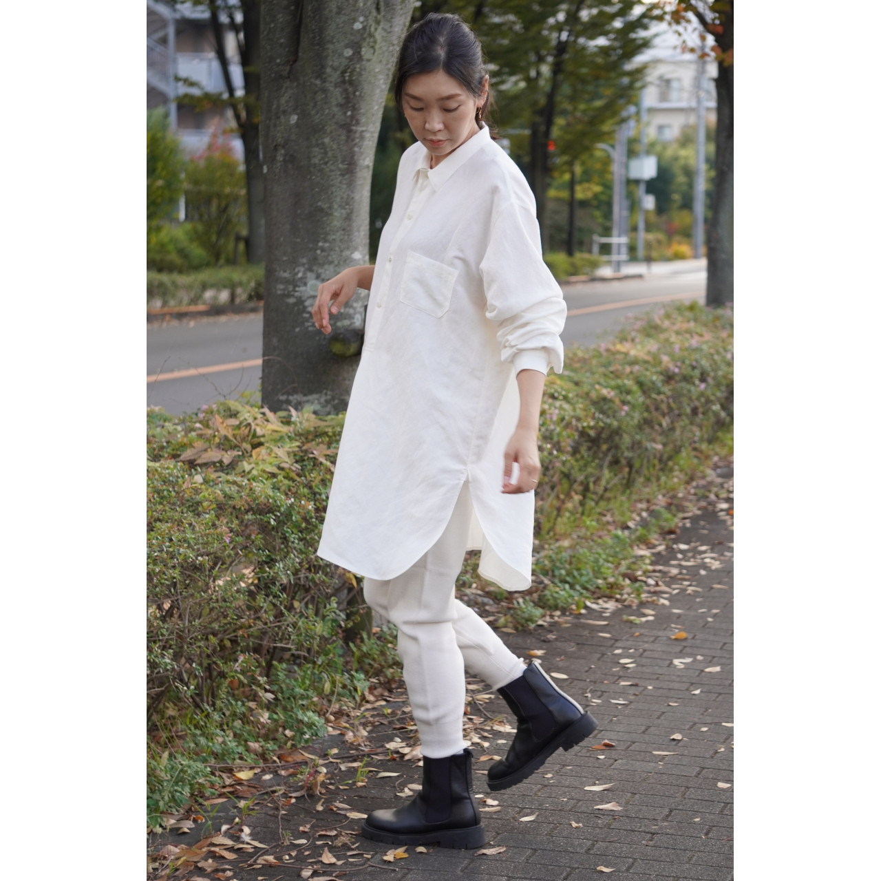 【受注製作】プルオーバーシャツ　ホワイト