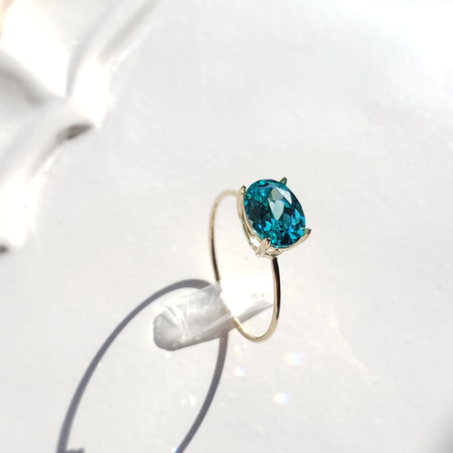 感謝価格 奇跡の煌めき☆彡 パライバトルマリン 人工宝石 オーバル