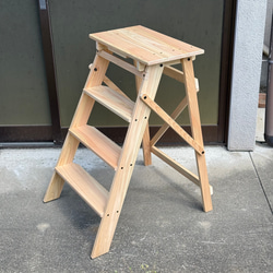 アンティークな木製折りたたみ脚立 椅子（チェアー）・スツール STEP