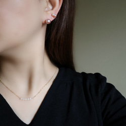 特集掲載 桜色 ピンク ホワイト ベビーパール ネックレス 小さいパール 14kgf 金属アレルギー 誕生日 ギフト 10枚目の画像