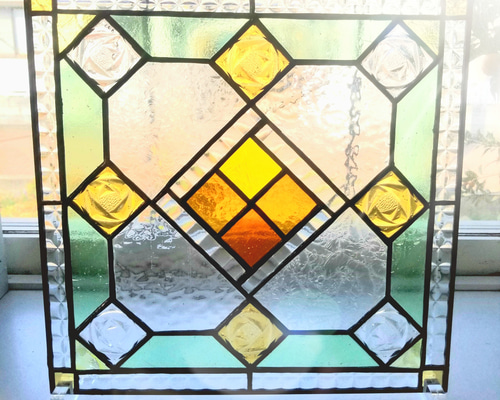ステンドグラス アンティーク調パネル ローズガラス使用 その他