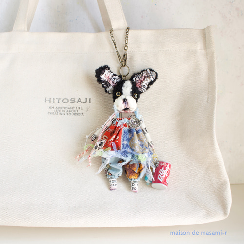 希少アンテプリマ ボストンテリアモチーフビーズバッグチャーム 希少アンテプリマ ボストンテリアモチーフビーズバッグチャーム