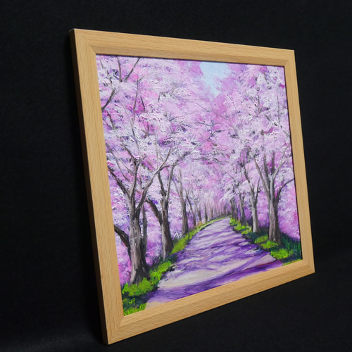 【楽天スーパーセール】 油絵 油彩 通販 HR 絵画 絵画【桜トンネル】 絵 油彩画 絵画