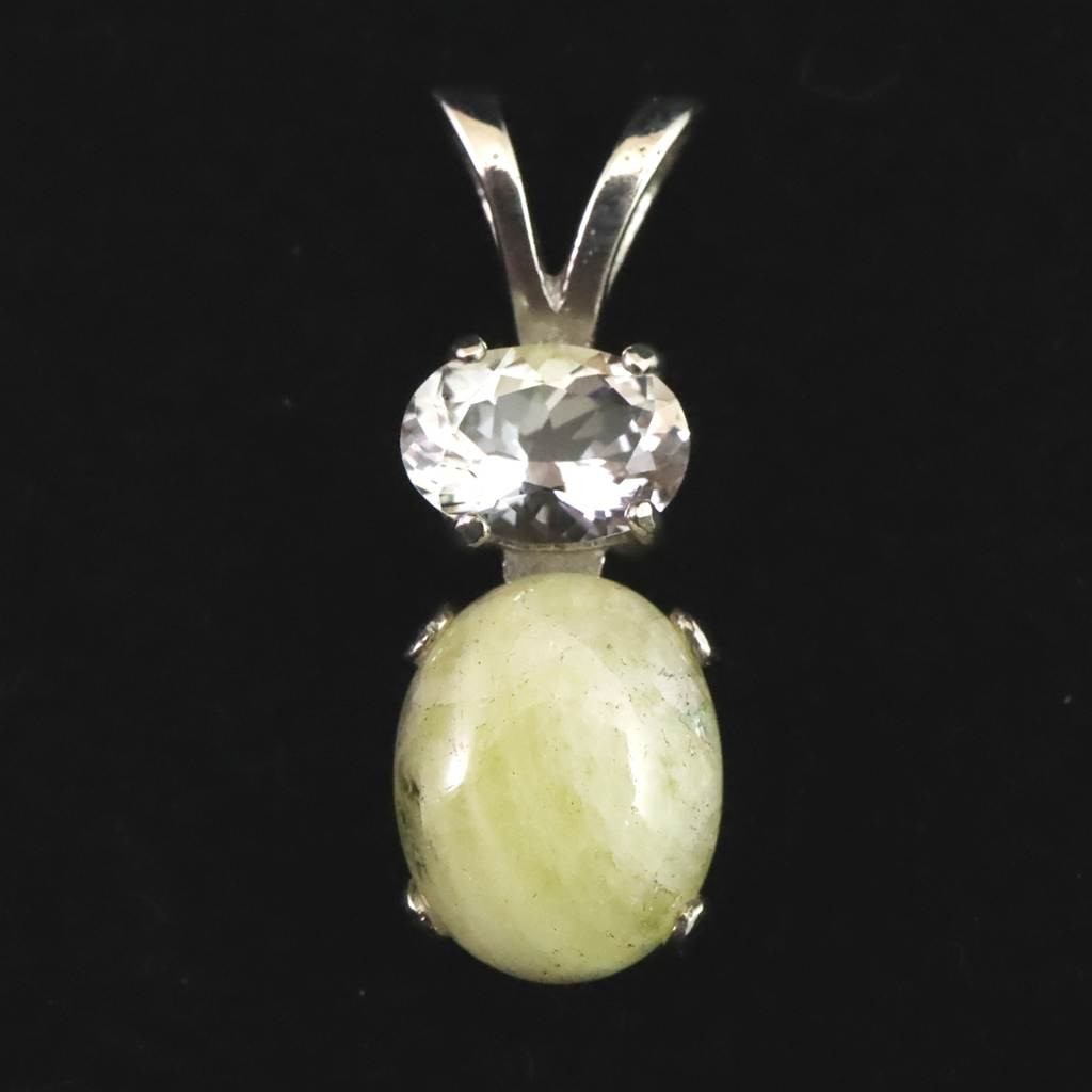 H&E社 アグニゴールドダンビュライト+ダンビュライト コンビ ペンダント  1.6g　 #79553