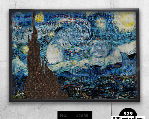 オマージュアートインテリアポスター#290☆星月夜・ゴッホ
