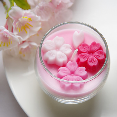 キャンドル桜、さくらが満開♪ 再販)さくらキャンドル｜満開の桜＆幻想的な夜桜の香りでお花見気分