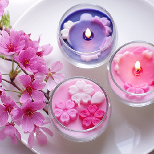 再販)春4月限定さくらキャンドル｜満開の桜＆幻想的な夜桜の香りでお