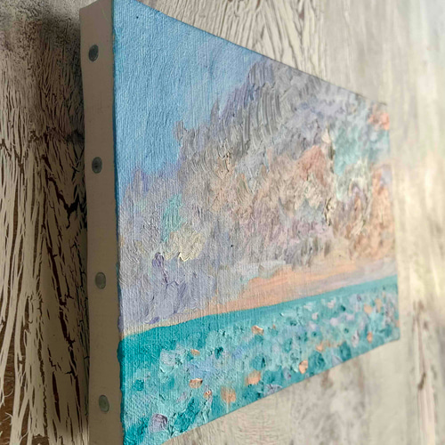 16×23㎝「朝の海6」油彩・原画・サムホール