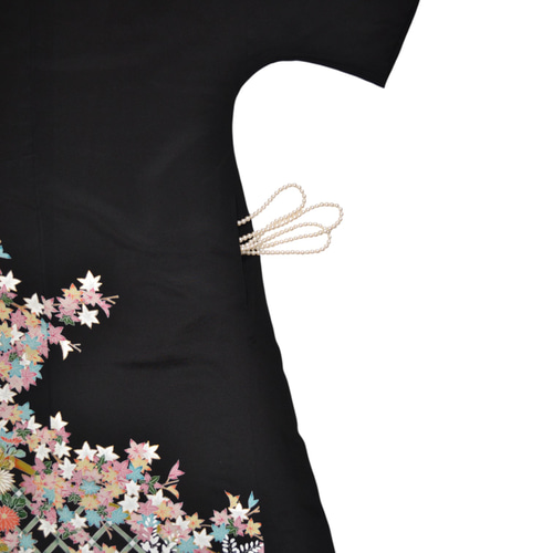 【Tono様】フォーマルワンピース✿黒留袖✿和モダン（着物リメイク） 3XL ,着物リメイク,上品ワンピース, 黒留袖リメイク ワンピース