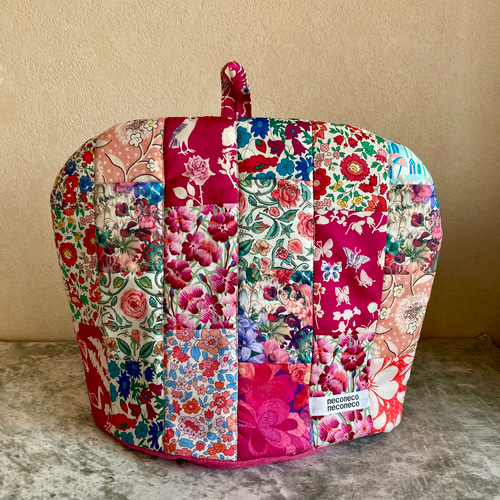 ティーポットカバー＋ポットマット パッチワーク レッド系 2529 ポット