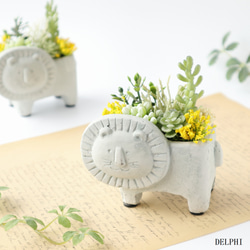 ハンドメイド❣️秋の公園、わんちゃん兄妹のお魚釣り❣️フェイク多肉