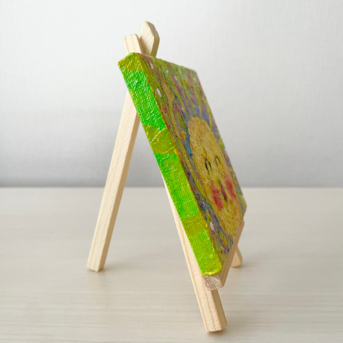 【太陽に向かって】絵本の様な絵　アクリル絵画　アートの原画販売です(^^) 花の絵 風景画 小鳥の絵 アクリル画 原画「雨上がりの空を