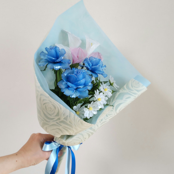 楽天 送料無料にならない 花束♡ブーケ♡バラ♡カラー♡マーガレット♡ディップアート フラワー・リース