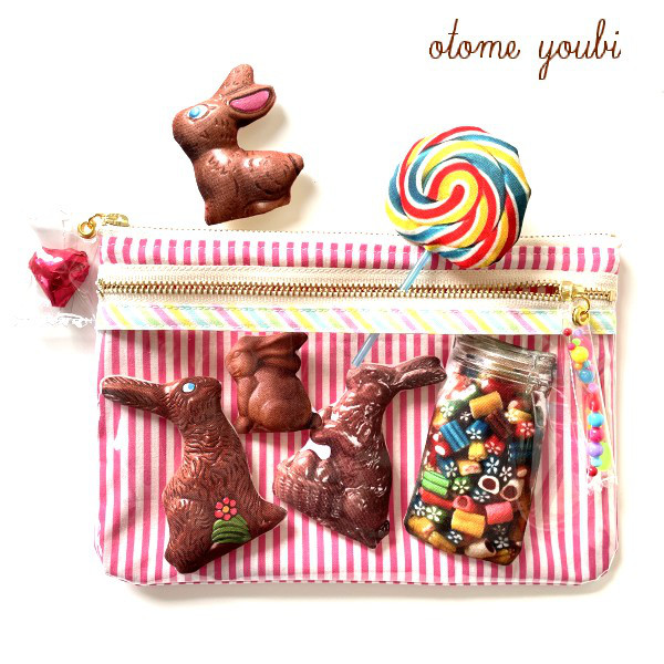 私のお菓子屋さんポーチ〇キャンディー＆チョコレート（ピンク）