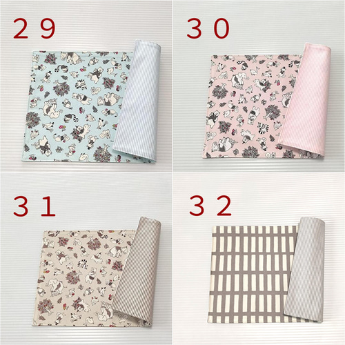 全37柄・20×30cm リバーシブル】キッズランチマット(ランチョン