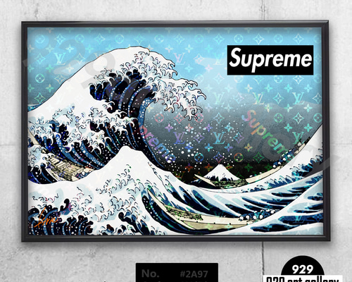 SUPREME type☆オマージュアートインテリアポスター＃297☆富士山