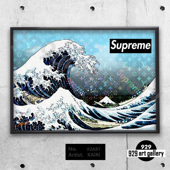 SUPREME type☆オマージュアートインテリアポスター＃297☆富士山