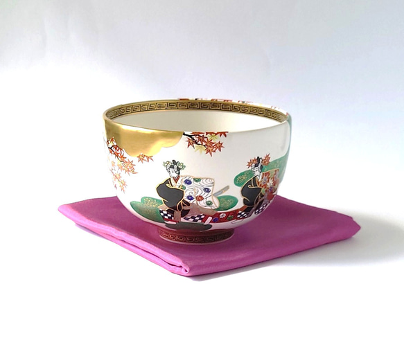 神々しくも美しい光源氏の舞い姿 源氏物語 紅葉賀 抹茶碗 陶器 茶碗