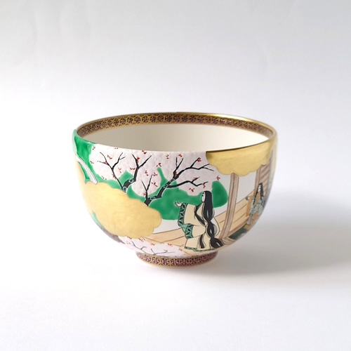 神々しくも美しい光源氏の舞い姿 源氏物語 紅葉賀 抹茶碗 陶器 茶碗