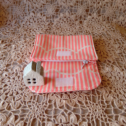 ☆セール☆コンパクト財布北欧風ピンク 3枚目の画像