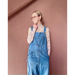 RATA❤️M＆L❤️型崩れしにくい高収縮のメローシアートップス❤️アンティークフラワー❤️レトロアイボリー❤️古着にも 9枚目の画像