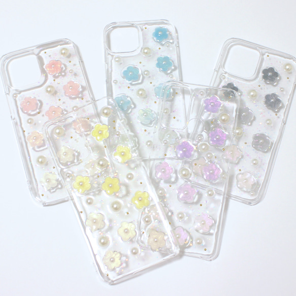 arrows we2 Plus F-51E ケース arrowsWe2 F-52E ケース レジン 透明 花