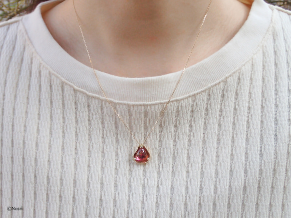 【1点物】包み ペンダント〔K10 トルマリン〕 9枚目の画像