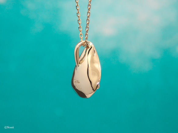 【1点物】包み ペンダント〔K10 トルマリン〕 4枚目の画像