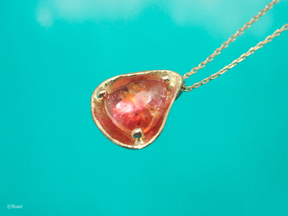 【1点物】包み ペンダント〔K10 トルマリン〕 7枚目の画像