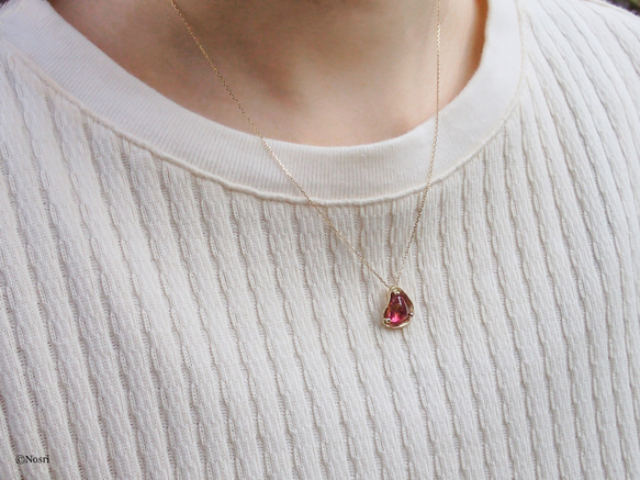 【1点物】包み ペンダント〔K10 トルマリン〕 11枚目の画像