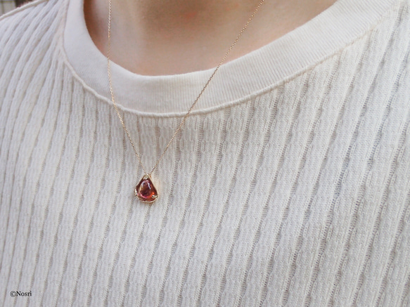 【1点物】包み ペンダント〔K10 トルマリン〕 10枚目の画像