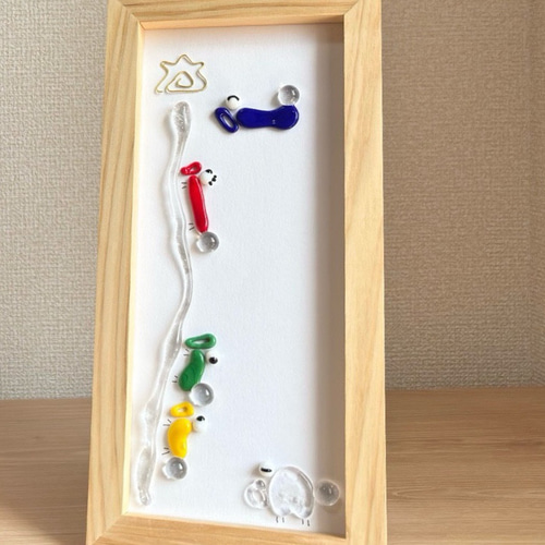 鯉、のぼる』 縦向き 鯉のぼり 額縁 絵画 うっしーガラス工房 通販