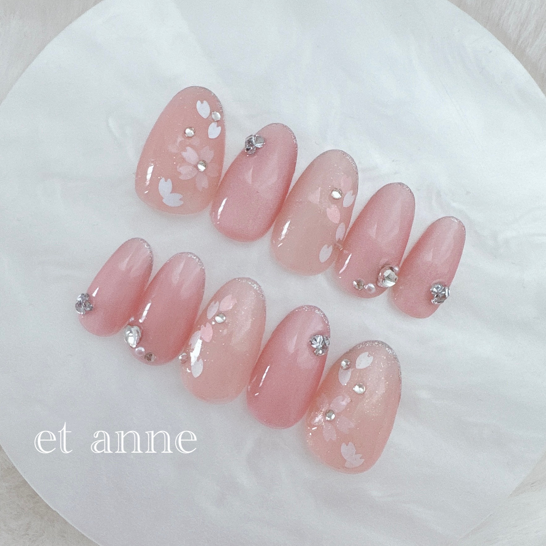 【No.026】ネイルチップ♡フレンチ♡ワンホンネイル♡マグネットネイル♡ No.026】ネイルチップ♡フレンチ♡ワンホンネイル♡マグネット