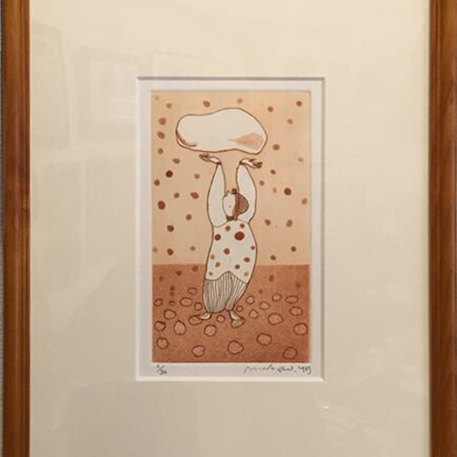 横田稔 よこたみのる オリジナル銅版画 太子サイズ額付き 版画 dorado