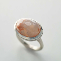 桜瑪瑙（サクラメノウ）のシルバーリング (Silver950/天然石/指輪