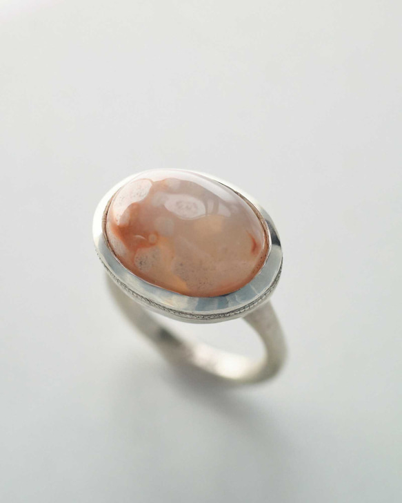 桜瑪瑙（サクラメノウ）のシルバーリング (Silver950/天然石/指輪