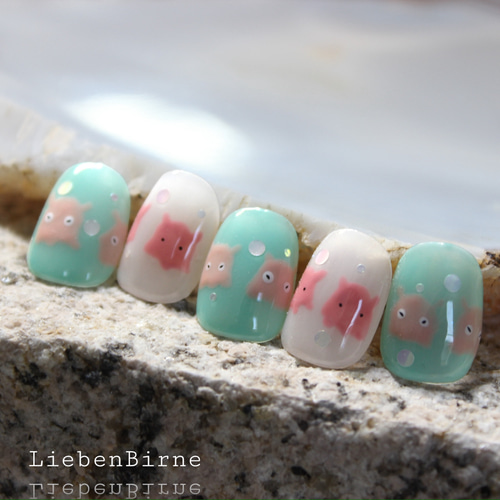 ぽちぽちメンダコ＊Bi ネイルチップ（つけ爪） LiebenBirne 通販